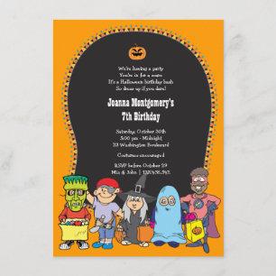 Invitation à la fête du costume pour enfants d'Hal