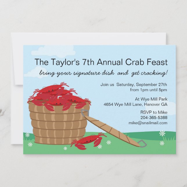 Invitation à la fête du crabe (Devant)