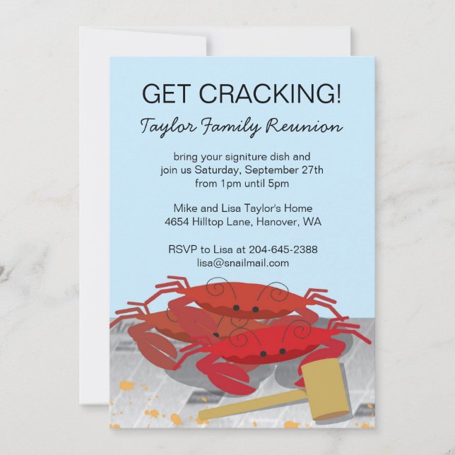 Invitation à la fête du crabe, (Devant)