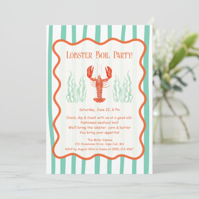Invitation à la fête du homard - Été Éclat de frui (Debout devant)