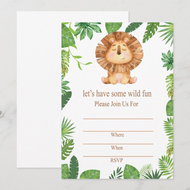 Invitation à la fête du lion (Devant / Derrière)
