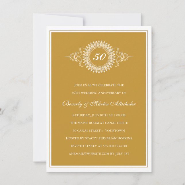 Invitation à la fête du Médaillon de l'Anniversair (Devant)