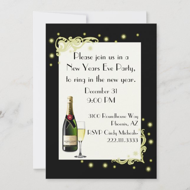 Invitation à la fête du Nouvel An (Devant)