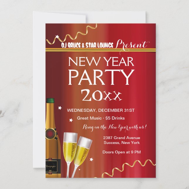 Invitation à la fête du Nouvel An (Devant)