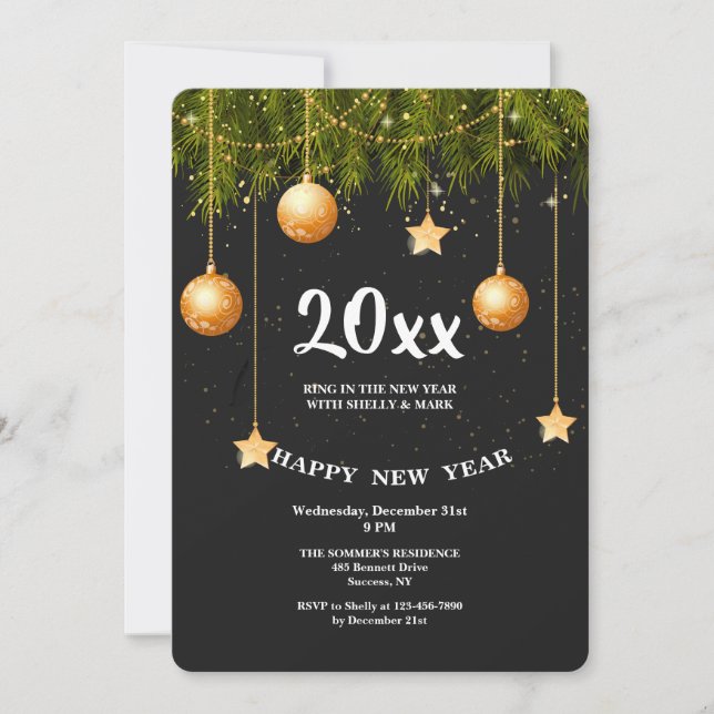 Invitation à la fête du Nouvel An (Devant)