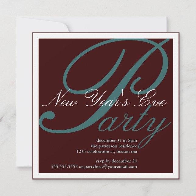 Invitation à la fête du Nouvel An (Devant)
