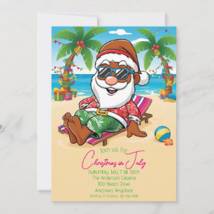 Invitation à la fête du Père Noël marron de Noël e
