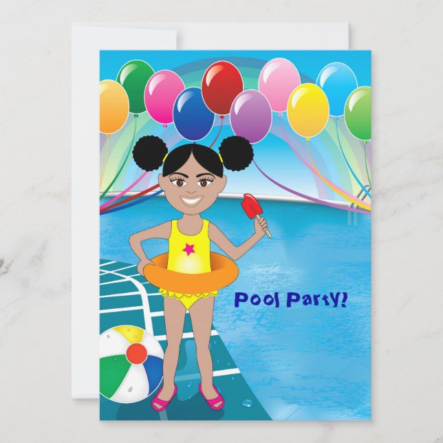 Invitation à la fête du pool (Devant)