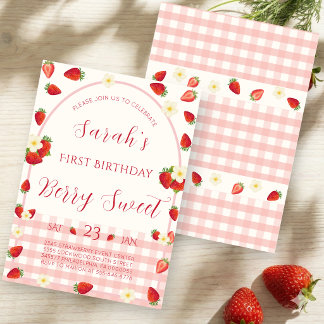 Invitation à la fête du premier anniversaire Berry