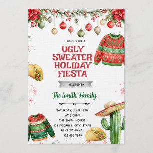 Invitation à la fête du pull moche de Noël