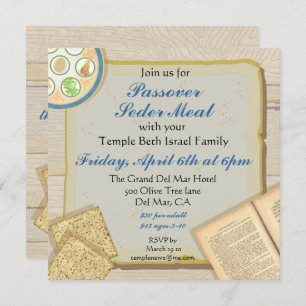Invitation à la fête du repas du Seder de Pâque