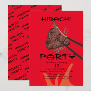 Invitation à la fête du restaurant japonais Hibach