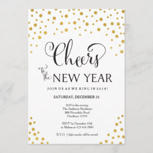 Invitation à la fête du réveillon / fête du Nouvel