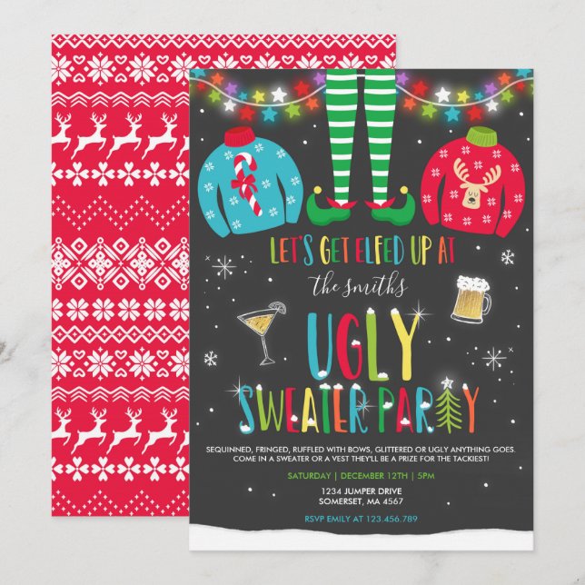 Invitation à la fête du Sweater (Devant / Derrière)