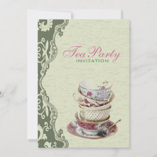 Invitation à la fête du thé à la Fête des mariées