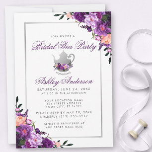 Invitation à la fête du thé à la Fête des mariées 