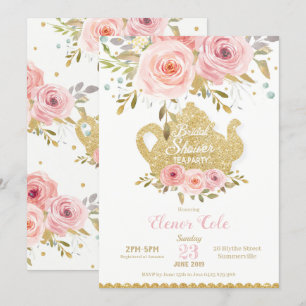 Invitation à la fête du thé à la Fête des mariées 