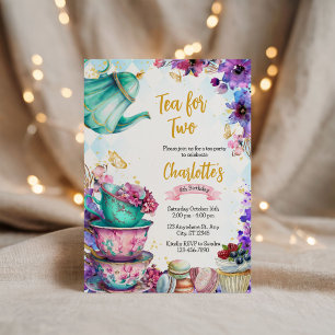 Invitation à la fête du thé au pays des merveilles