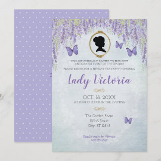 Invitation à la fête du thé d'anniversaire de Brid