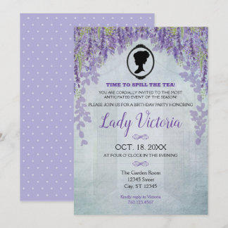 Invitation à la fête du thé d'anniversaire de Brid