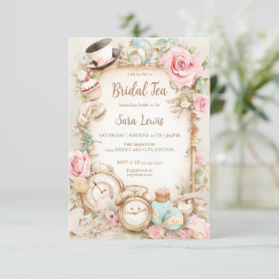 Invitation à la fête du thé de la douche nuptiale