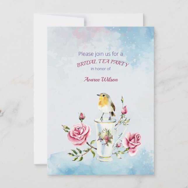 Invitation à la fête du thé de la nuptiale (Devant)