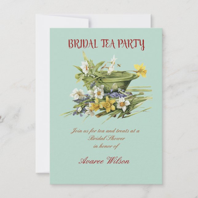 Invitation à la fête du thé de la nuptiale (Devant)