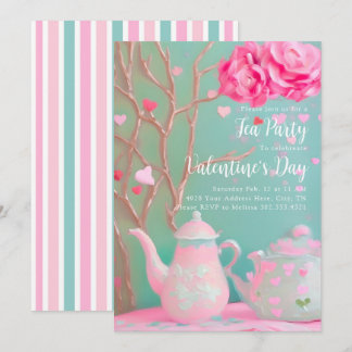 Invitation à la fête du thé de la Saint-Valentin