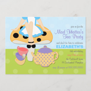 Invitation à la fête du thé de Mad Hatter