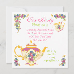 Invitation à la fête du thé en pot de thé du Victo