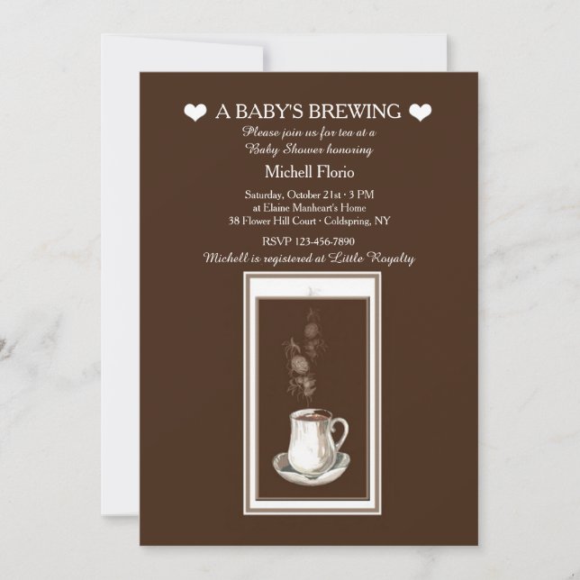 Invitation à la fête du thé (ou du café) : Il se t (Devant)