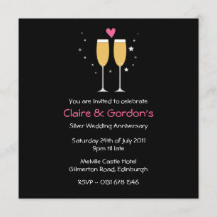 Invitation à la fête du toast de Champagne