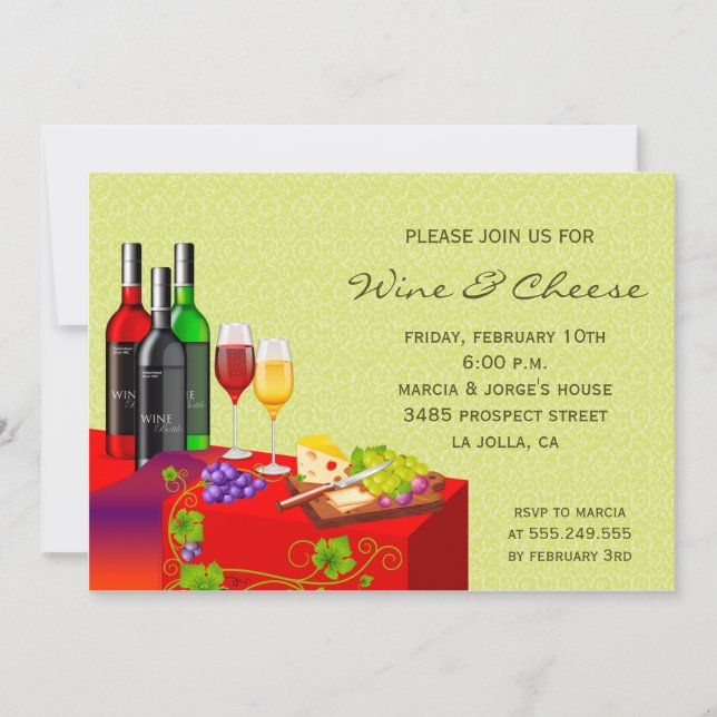 Invitation à la fête du vin et du fromage (Devant)