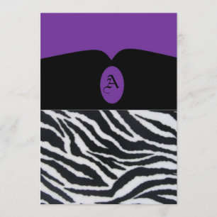 Invitation à la fête du violet/zèbre