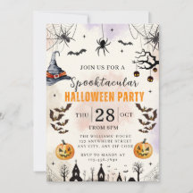 Invitation à la fête effrayante d'Halloween pour e