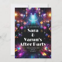 Invitation à la fête et au mariage des jeunes Indi