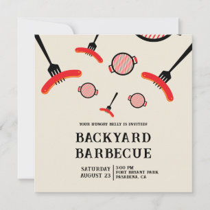 Invitation à la fête Grill & Fork BBQ