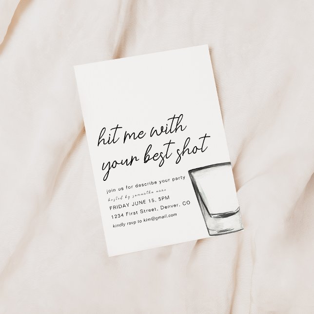 Invitation à la fête 'Hit Me With Your Best Shot' (Créateur téléchargé)