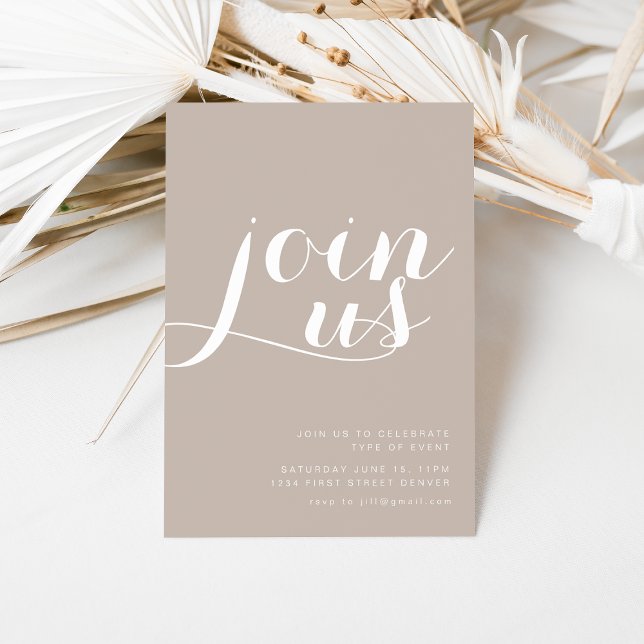 Invitation à la fête 'Join Us' pour toutes occasio (Créateur téléchargé)