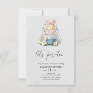 Invitation à la fête « Let's Par-Tea »