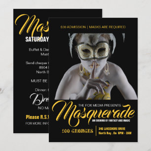 Invitation à la fête mascarade