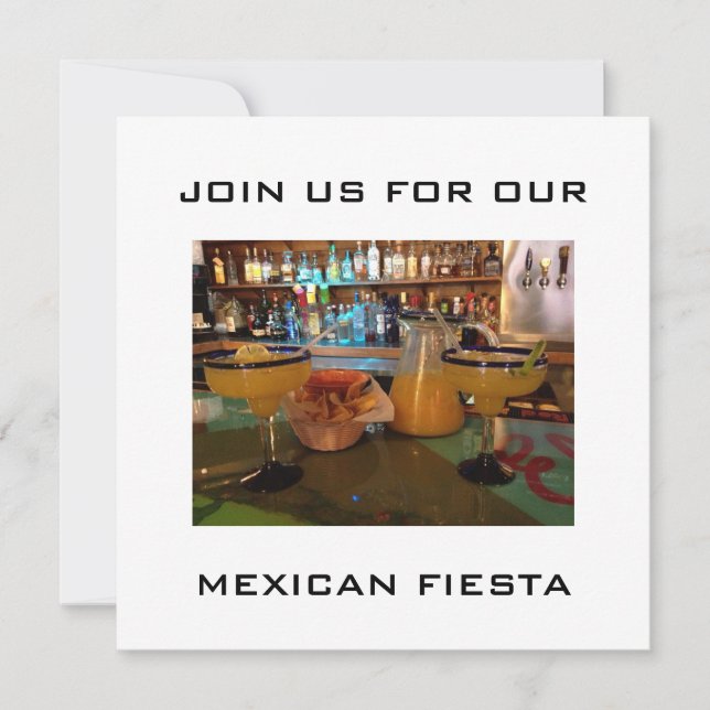 INVITATION À LA FÊTE MEXICAINE DE FIESTA (Devant)