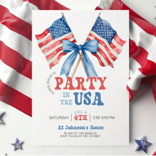 Invitation à la fête patriotique des États-Unis, f