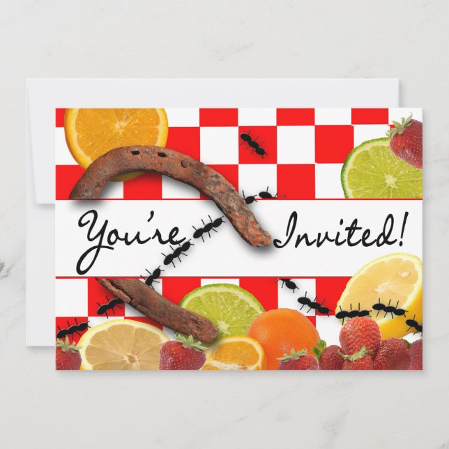 INVITATION À LA FÊTE PICNIC/ÉTÉ (Devant)