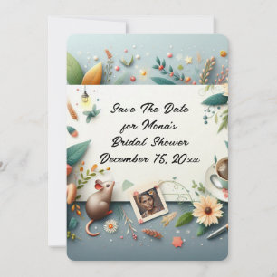 Invitation à la fête prénuptiale pour réserver la