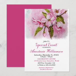 INVITATION À LA FÊTE PRINTANIÈRE ROSE