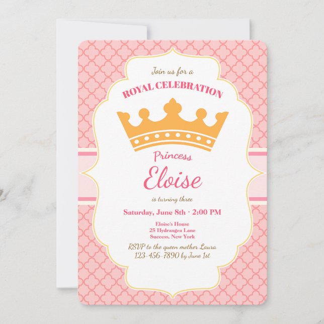 Invitation à la fête royale (Devant)