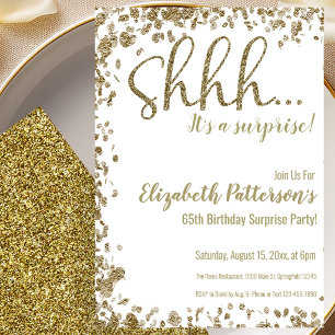 Invitation à la fête surprise pour les 65 ans en o