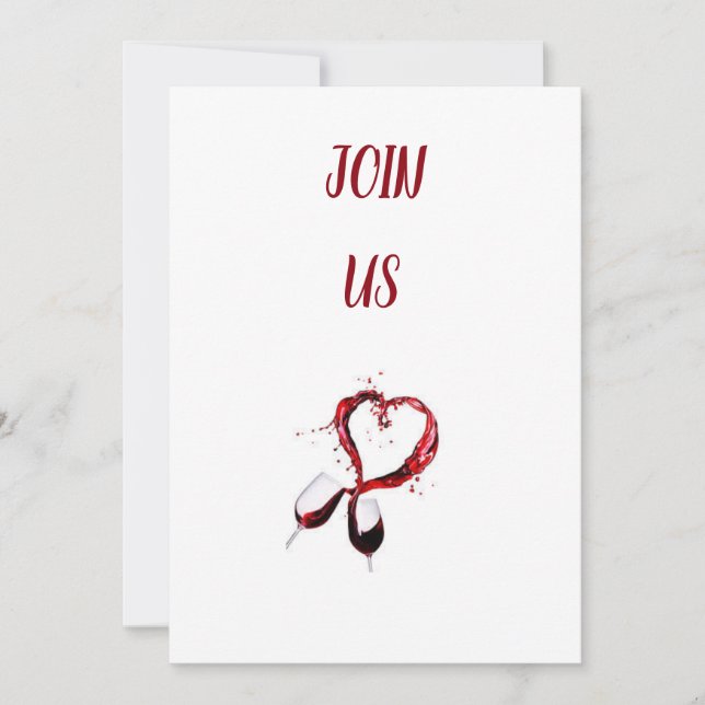 INVITATION À LA FÊTE ***VALENTINE*** POUR CE VIN (Devant)