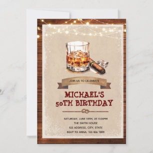 Invitation à la fête Whiskey et Cigares
